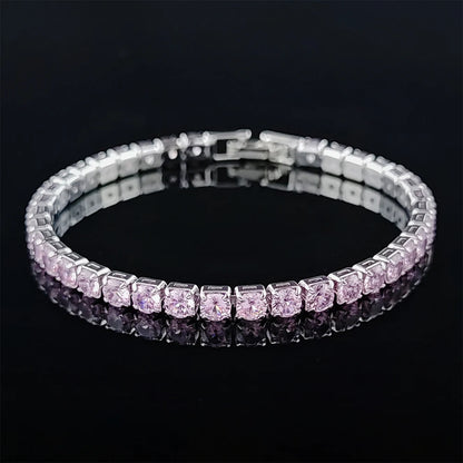 Elegant Sterling Silver CZ Tennis Bracelet for Women Wedding Fashion Jewelry