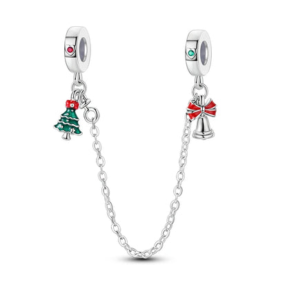 2025 Sterling Silver Christmas Charm Beads for Bracelets and Pendants KTC1377