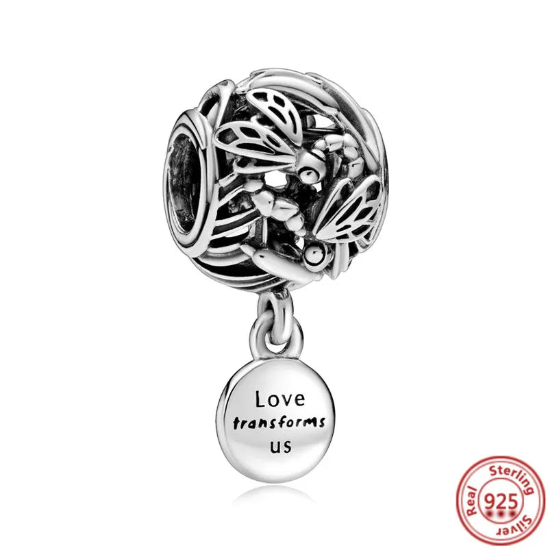 Cute Animal Family Charm Beads for DIY Silver Bracelet Jewelry Making Y027