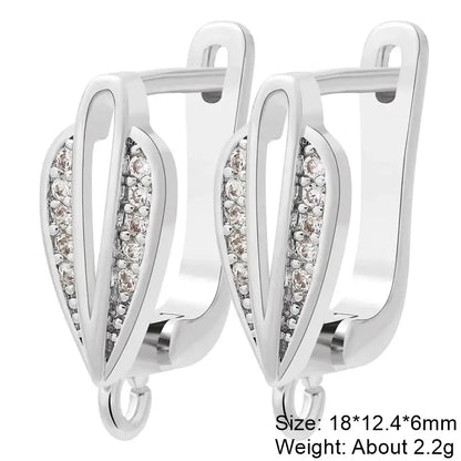 Juya 18K Gold Plated Earwire Hooks for DIY Fashion Jewelry White Gold 7