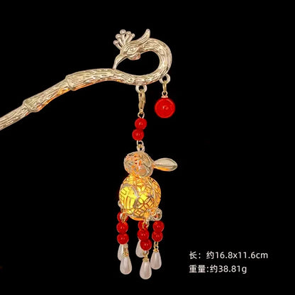 Chinese Style Tassel Hair Clip for Women with Handmade Floral Design