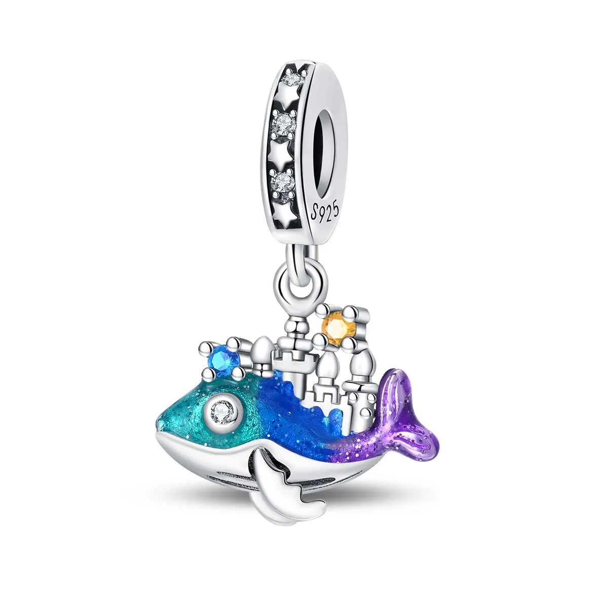 Sterling Silver Ocean-Themed Charm Pendant for Bracelets and Necklaces PAC1177