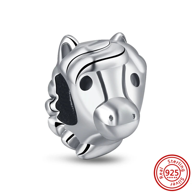 Silver Animal Hearts Infinity Crown Bead Charms Bracelet for Women 925 Sterling Silver Jewelry Y128