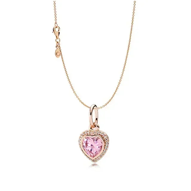 Elegant 925 Sterling Silver Heart Pendant Necklace for Women - Perfect Valentine's Day Jewelry Gift