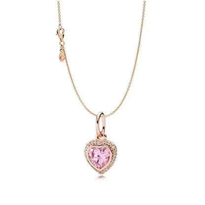 Elegant 925 Sterling Silver Heart Pendant Necklace for Women - Perfect Valentine's Day Jewelry Gift