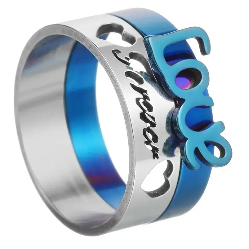 MeMolissa Luxury Clear Stone Crystal Wedding Rings Gold Plated Stainless Steel Jewelry 101R4