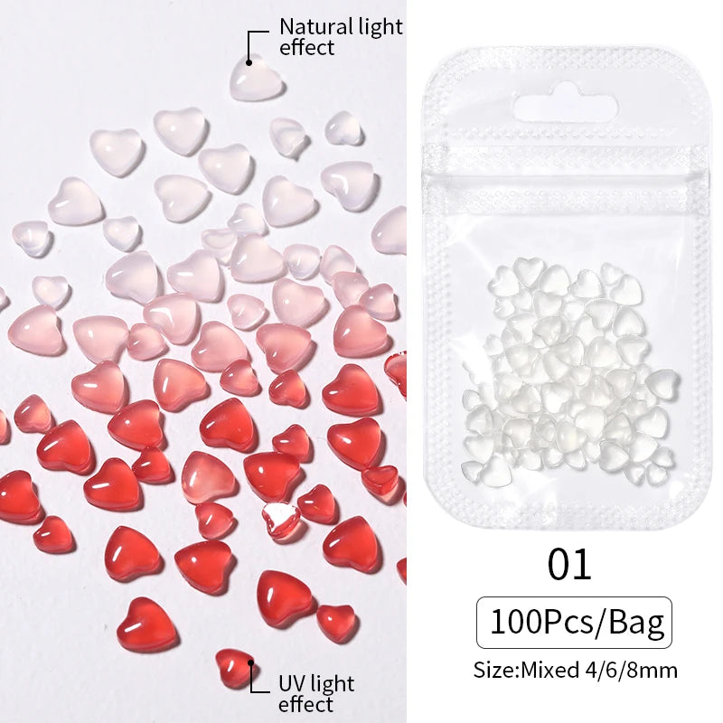 Kawaii Lollypop 3D Nail Art Charms Set with Resin Butterfly and Bear Rhinestones