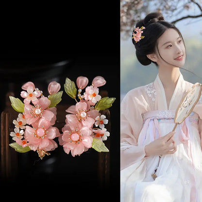 Vintage Chinese Hanfu Hair Accessories Set for Bridal Elegance