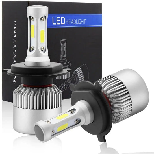 XTG 2pcs LED Car Headlight Bulbs H1 H7 H4 9005 9006 72W 8000LM 6500K No Error Low High Beam 9-36V