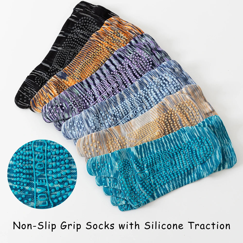 Split Toe Pilates Socks Breathable Non Slip Arch Support