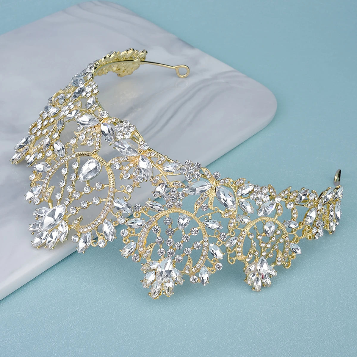 Rhinestone Crystal Bridal Tiara Crown for Women Wedding Hair Accessories