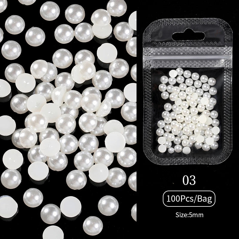 Kawaii Lollypop 3D Nail Art Charms Set with Resin Butterfly and Bear Rhinestones