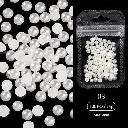 Kawaii Lollypop 3D Nail Art Charms Set with Resin Butterfly and Bear Rhinestones