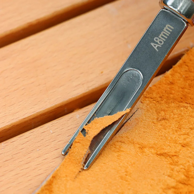 French Leather Edger - User-Friendly Beveling Knife with Wood Handle for Crafting