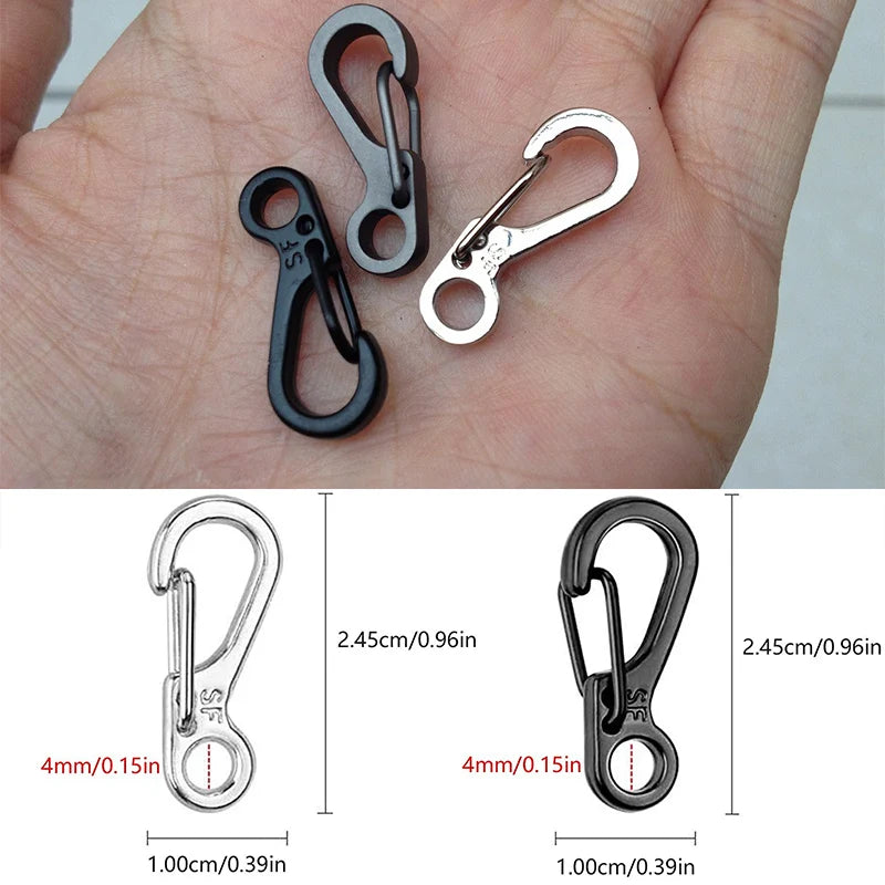 10Pcs Lot Mini Carabiner Keychain EDC Camping Survival Gear