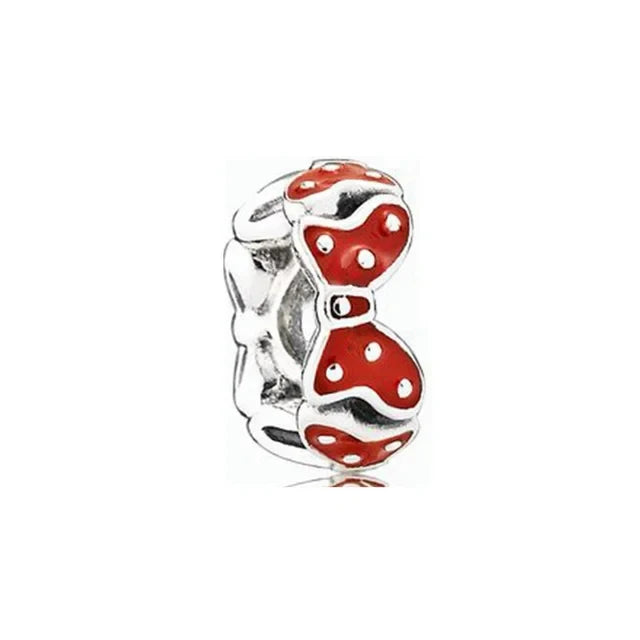 Elegant 925 Sterling Silver Bow Charm with Zircon for Mother's Day Bracelet