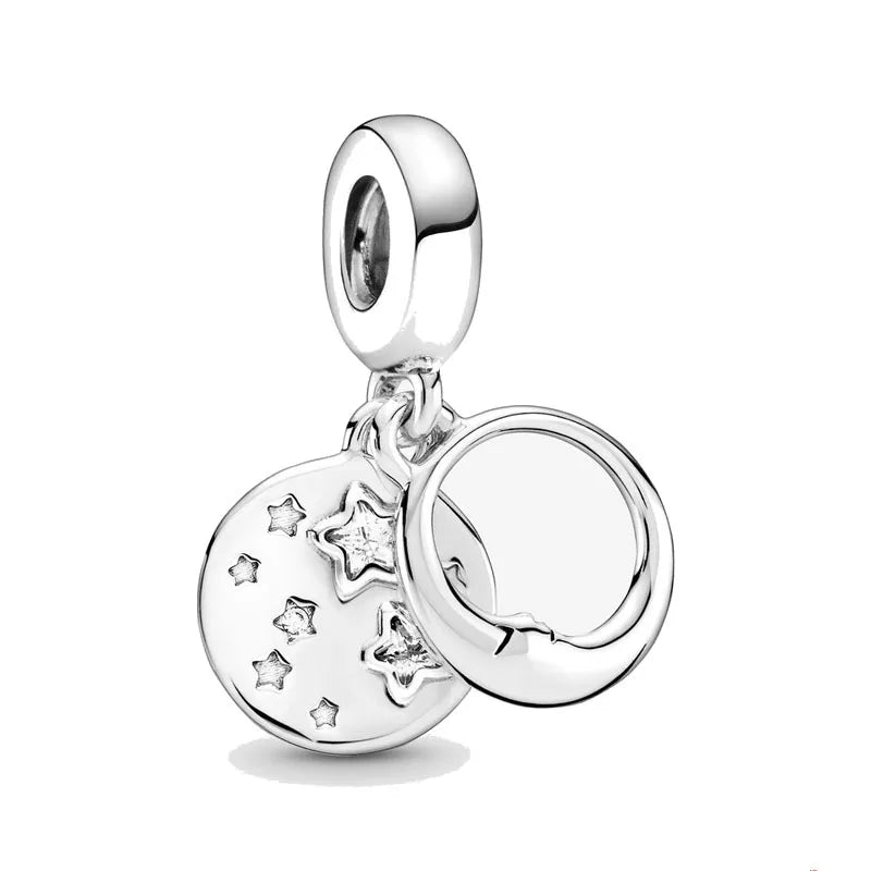 925 Sterling Silver Cute Character Bead Pendant for DIY European Bracelets B291