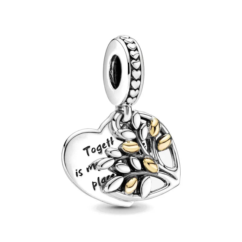 925 Sterling Silver DIY Mother's Day Mom Key Dangle Bead for Charm Bracelet Necklace Jewelry Accessories