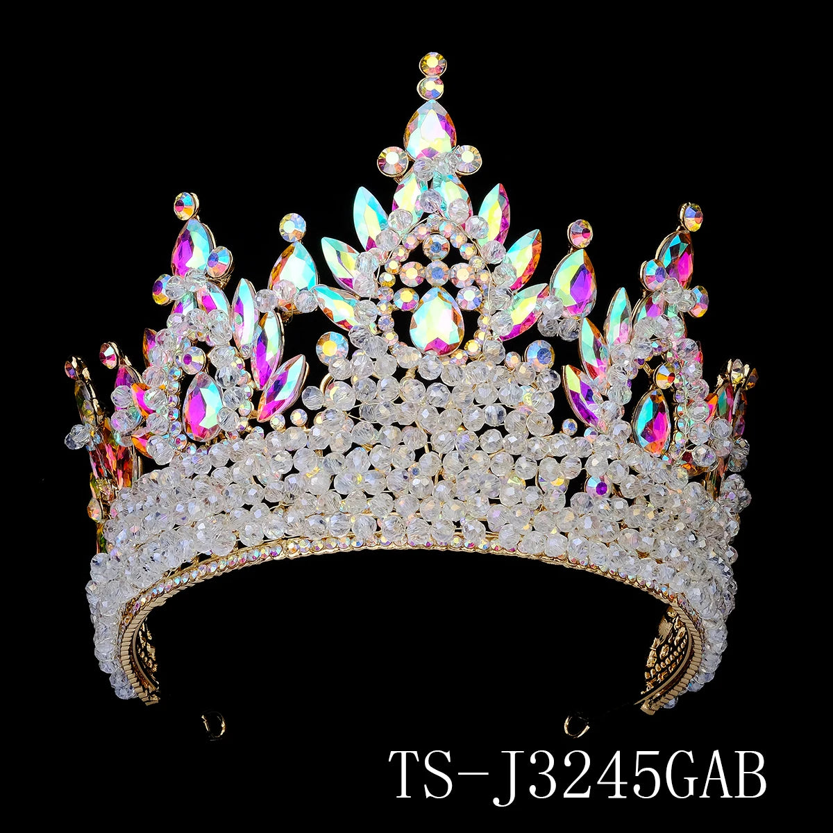 Luxury Bridal Diamond Crystal Rhinestone Tiara Headpiece for Wedding and Special Occasions