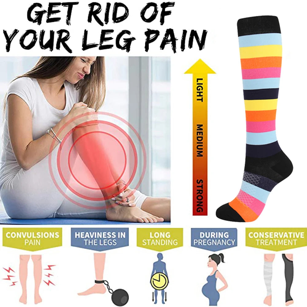 3 Pairs Compression Socks For Women Nursing Pregnancy