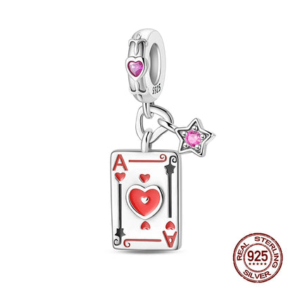 925 Sterling Silver Tarot Hourglass Bead Charm For Bracelet