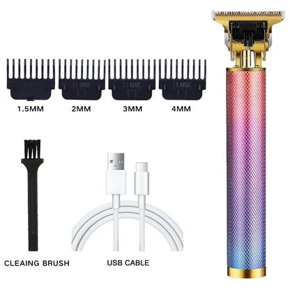 Vintage T9 Rechargeable Hair Trimmer for Men Stainless Steel Blade with Fast Charging