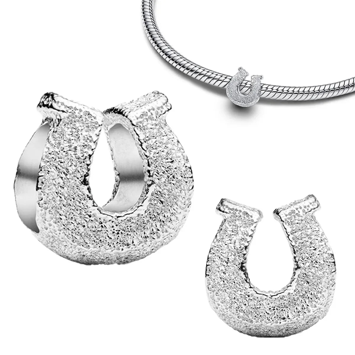 925 Sterling Silver Gold Star Moon Heart Charms Beads for DIY Jewelry Gifts