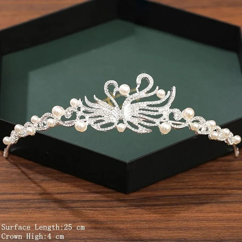 Silver Crown Tiara Hair Accessories for Brides - Top-Rated Crystal Rhinestone Diadem Silver 4