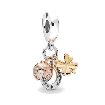 New 925 Silver Butterfly Bead Dinosaur Pendant for European Bracelets Exquisite DIY Jewelry