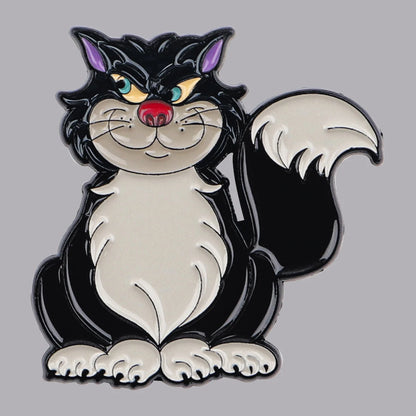 Charming Black Cat Enamel Pin Brooch for Backpacks and Clothing - Fun Cartoon Jewelry Gift for Kids