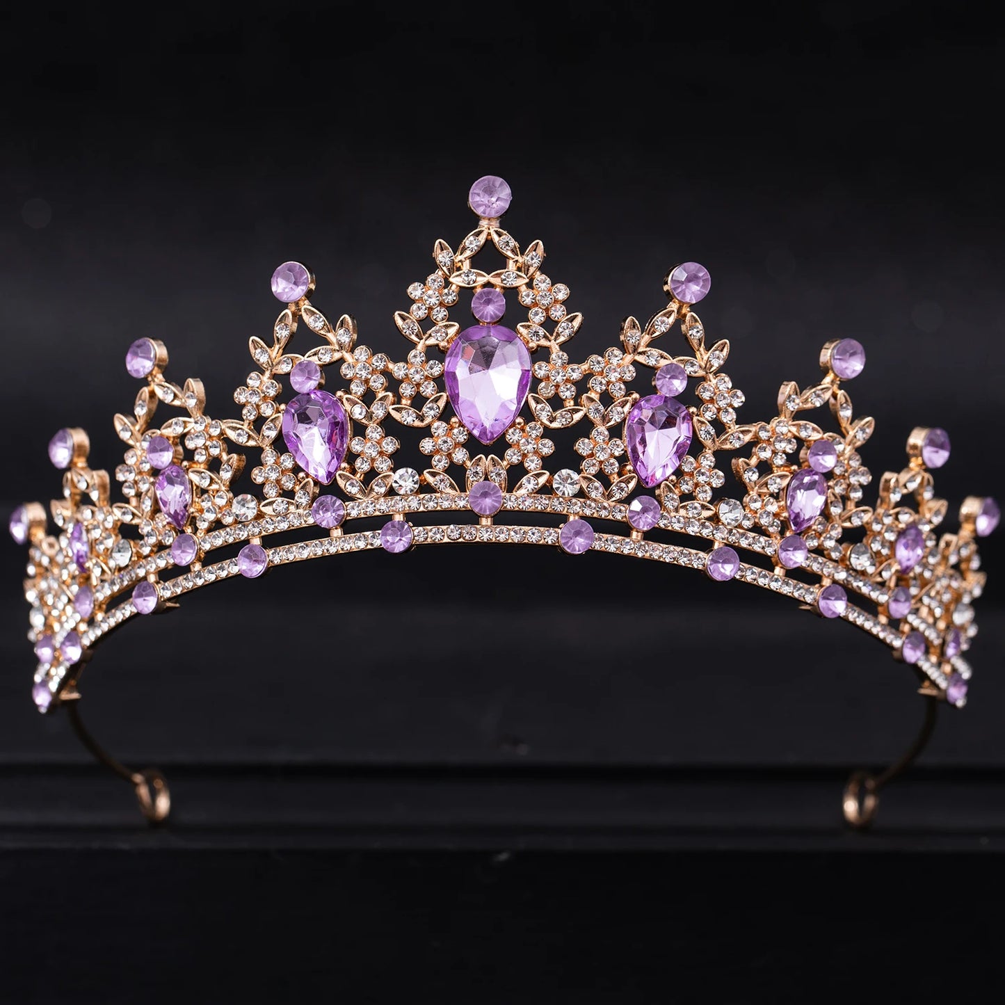 Elegant Crystal Bridal Tiara Crown for Weddings Silver Diadem Veil Headpiece Jewelry