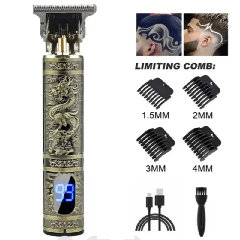 T9 LCD Electric Hair Clipper Rechargeable Trimmer for Men