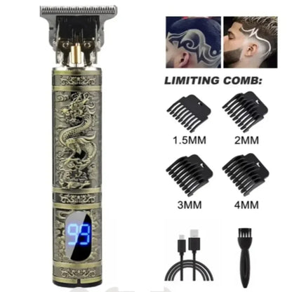 T9 LCD Electric Hair Clipper Rechargeable Trimmer for Men