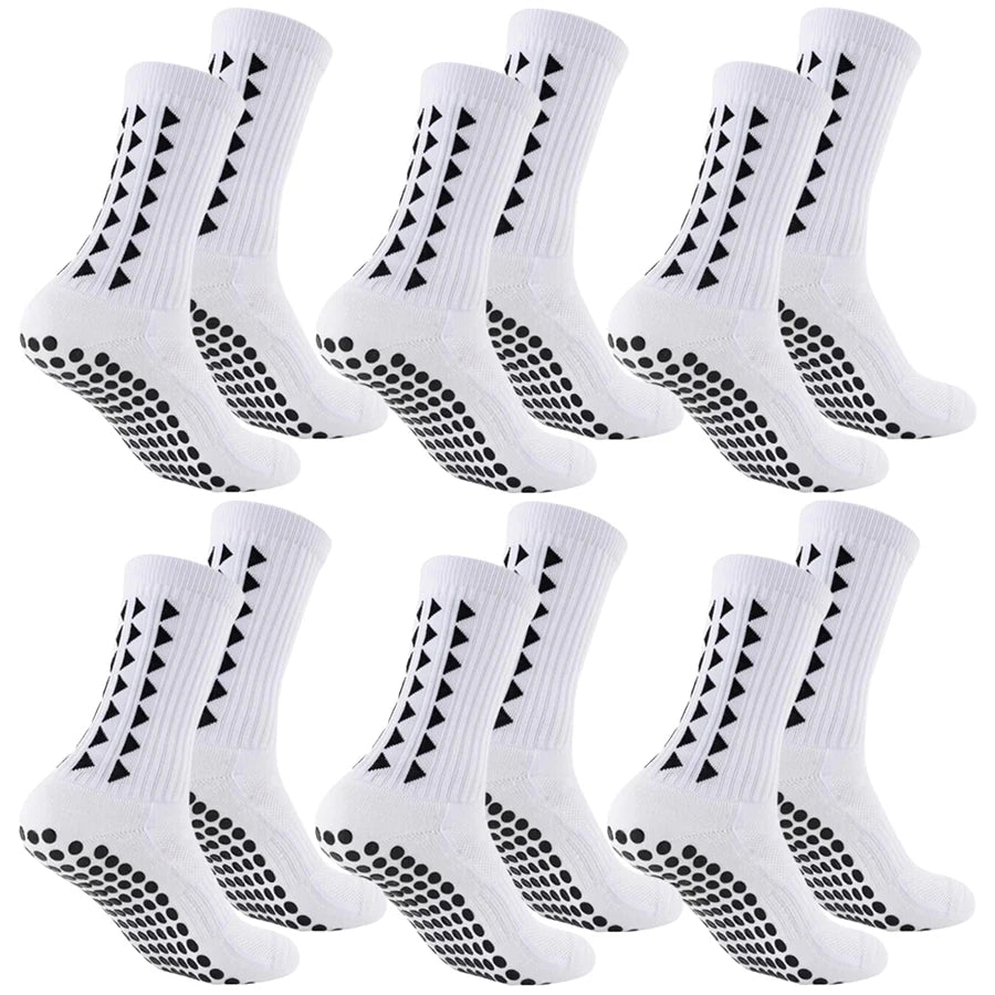 6 Pairs Grip Towel Bottom Sport Socks For Men Women