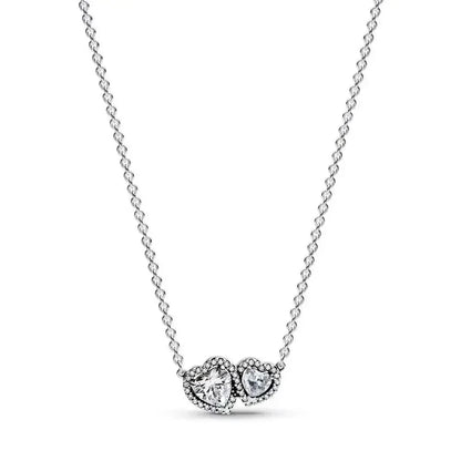 925 Sterling Silver Heart Arrow Pendant Necklace Classic Bow Tie Charm for Women Elegant DIY Gift