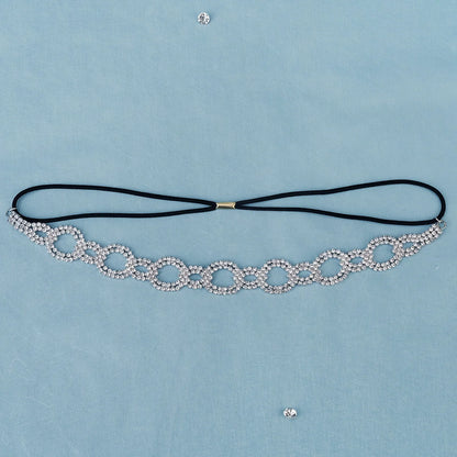 Luxury Pearl Rhinestone Beaded Hairband Lace Crown Crystal Bridal Tiara for Weddings and Special Events