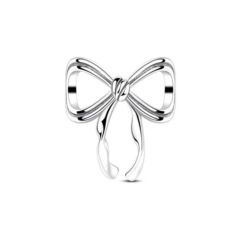 Silver Star Moon Heart Charm Bracelet with CZ Beads and Angel Wing Pendant for Women KTC1435