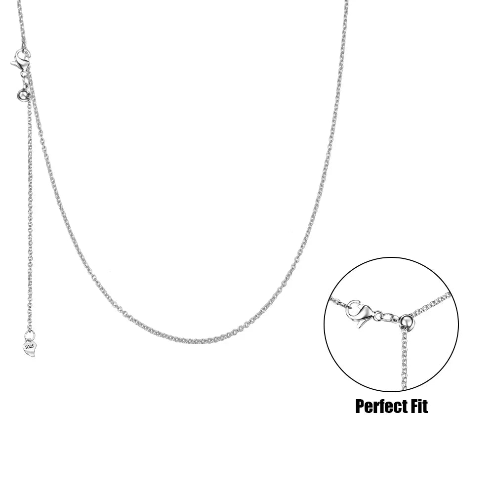 925 Sterling Silver Gold Rose Gold Simple Premium Bare Chain Necklace for Women Elegant DIY Jewelry Gift