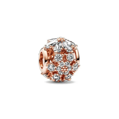 Rose Gold Butterfly Lock Key Charms Beads for DIY Jewelry Making F437