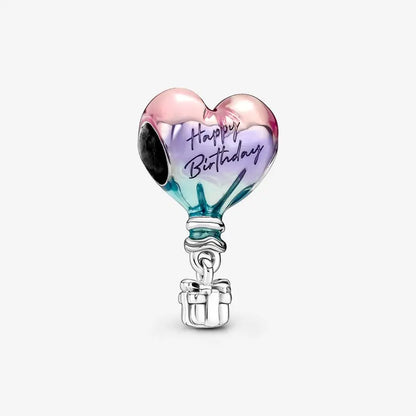 Romantic Heart Bead Pendant Set for Charm Bracelets and Necklaces Thanksgiving Jewelry Gift for Women BD43