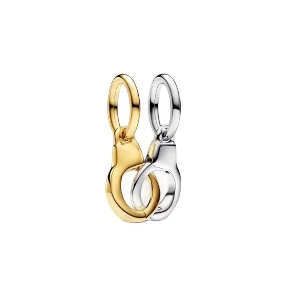 Exquisite 925 Silver Heart-Shaped Pendant with Bow and Moon Beads for DIY European Bracelets