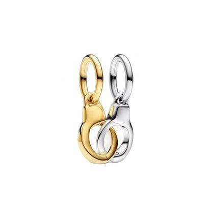 Exquisite 925 Silver Heart-Shaped Pendant with Bow and Moon Beads for DIY European Bracelets