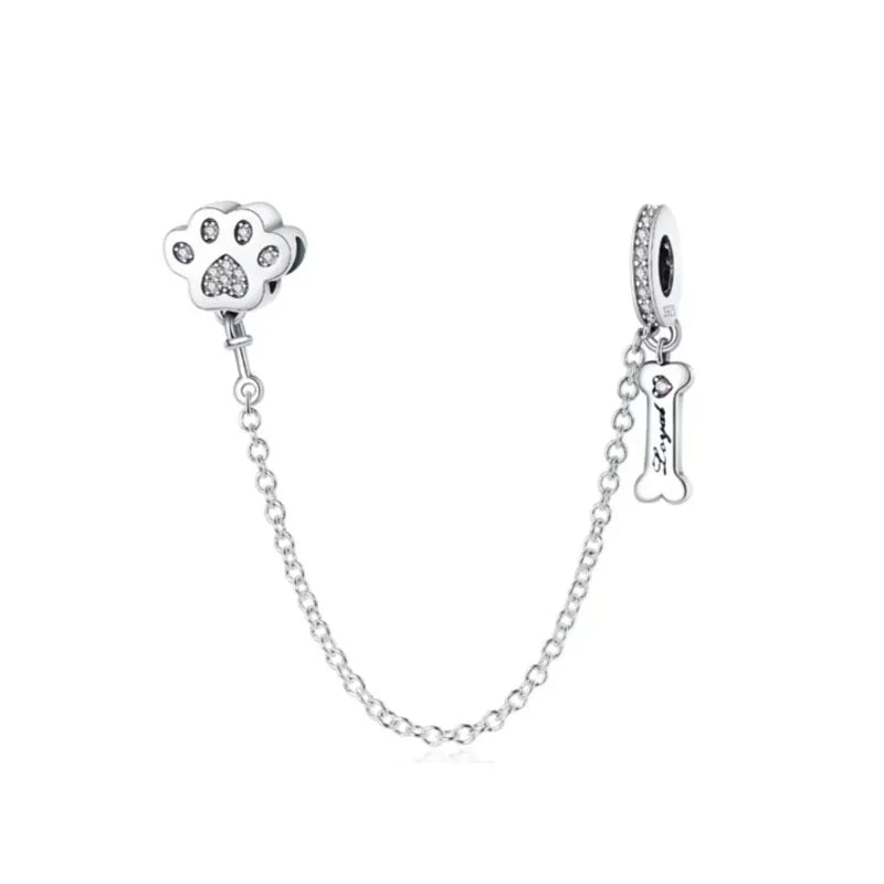 Lucky Leaf Dangle Bead Bracelet 925 Sterling Silver Plated DIY Jewelry Spacer B3953