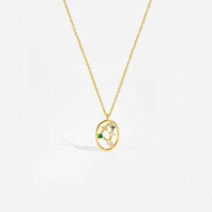 Vewant Women's 925 Sterling Silver Gold Constellation Pendant Necklace with Snake Chain