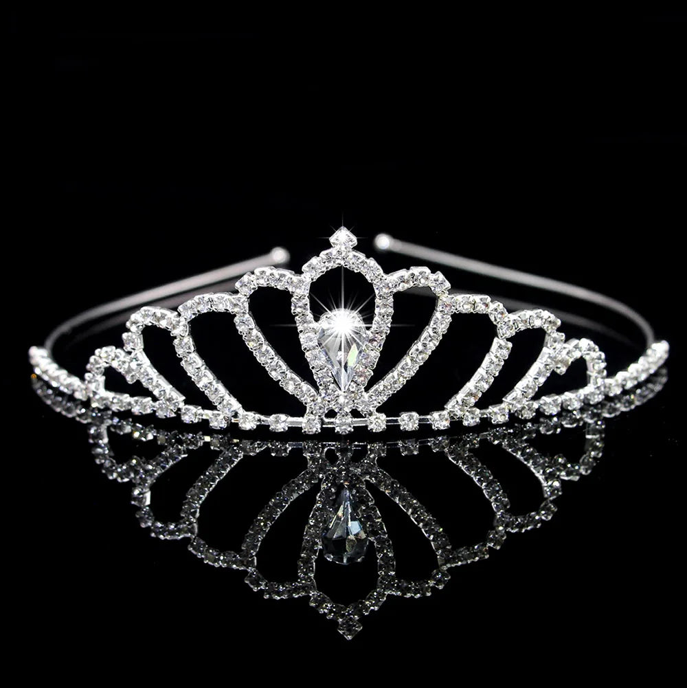 AINAMEISI Crystal Love Headdress - Exquisite Crown for Brides & Girls' Celebrations HG113