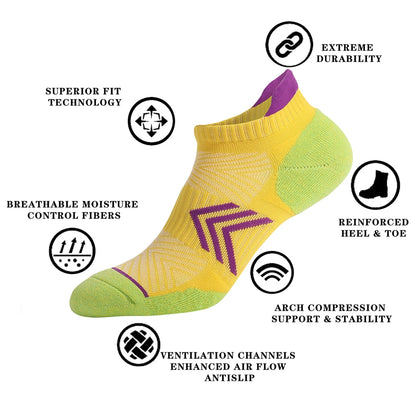 6 Pairs Womens Terry Sole Sports Socks Thick Cushion