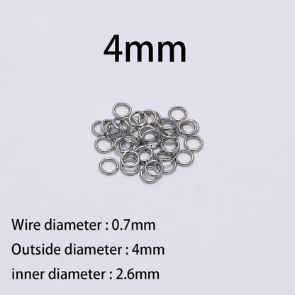 Stainless Steel Jump Rings Open Loops for DIY Jewelry Making 30 to 200 Pieces 0.7 x 4mm 200pcs