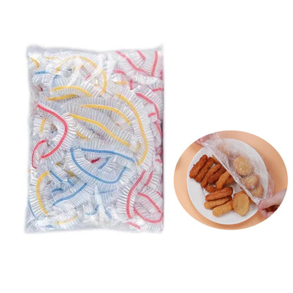 100 to 1000PCS Colorful Disposable Food Covers Fresh Keeping Film Bags Kitchen Storage Bowl Wraps Wholesale