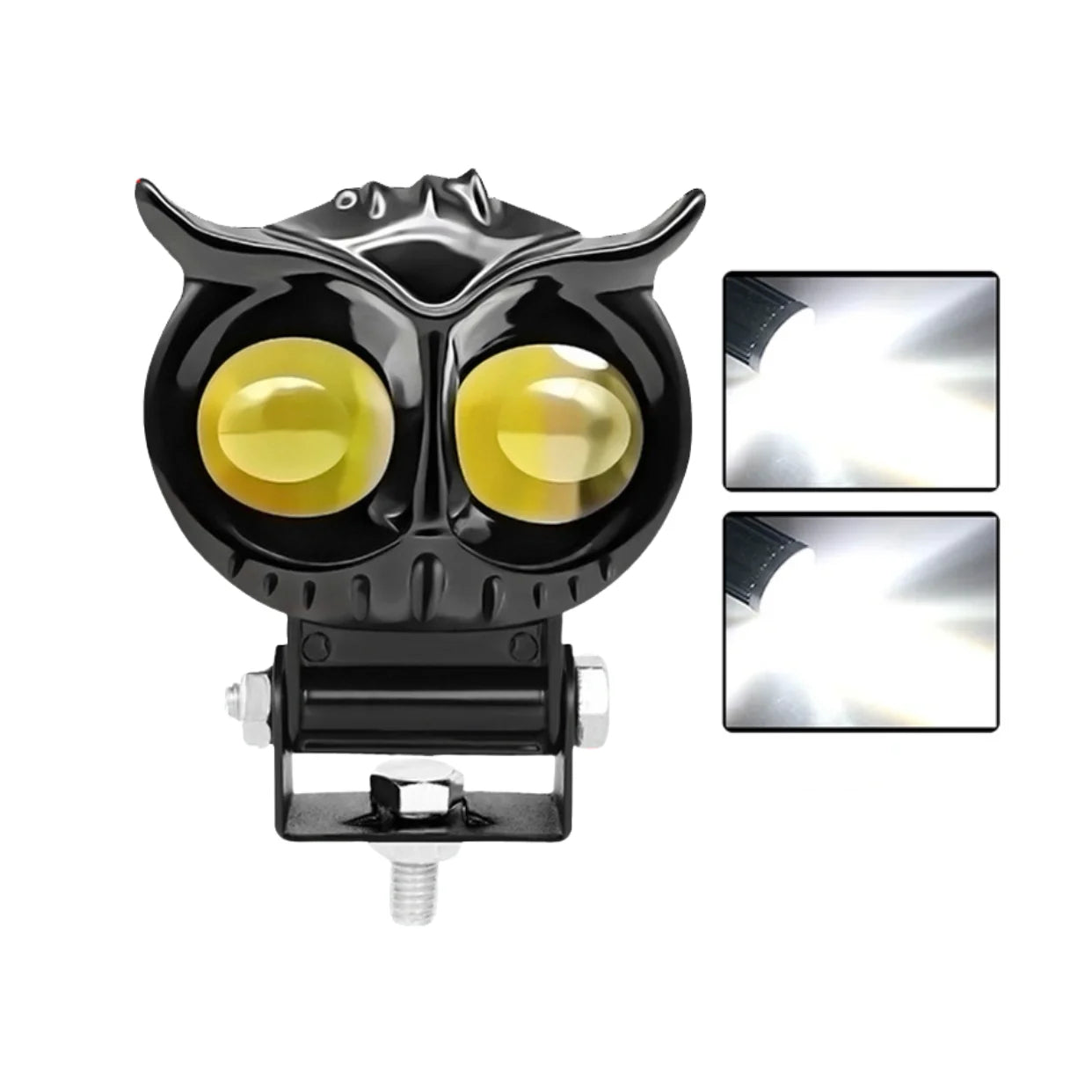 Dual Color Owl LED Motorcycle Spot Light 4 Mode 3000LM