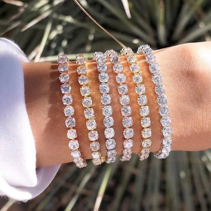 Elegant Sterling Silver CZ Tennis Bracelet for Women Wedding Fashion Jewelry